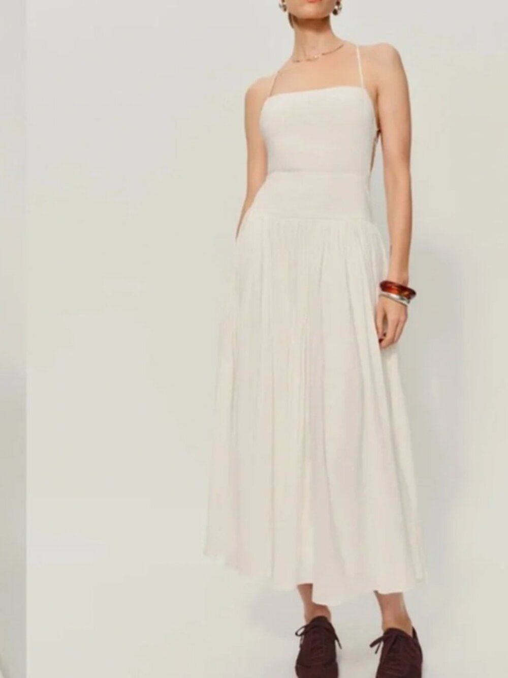 Reformation Perlette Maxi Dress Ivory Size 4